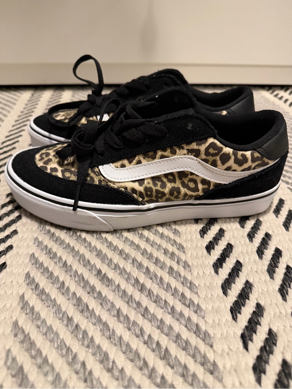 Vans Old Skool Leopard & Black Low-Top Sneakers